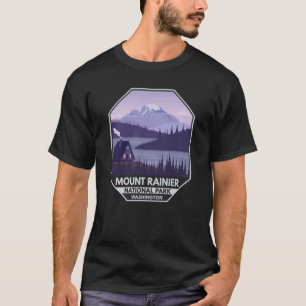 Mount Rainier National Park Washington Cabin Retro T-shirt