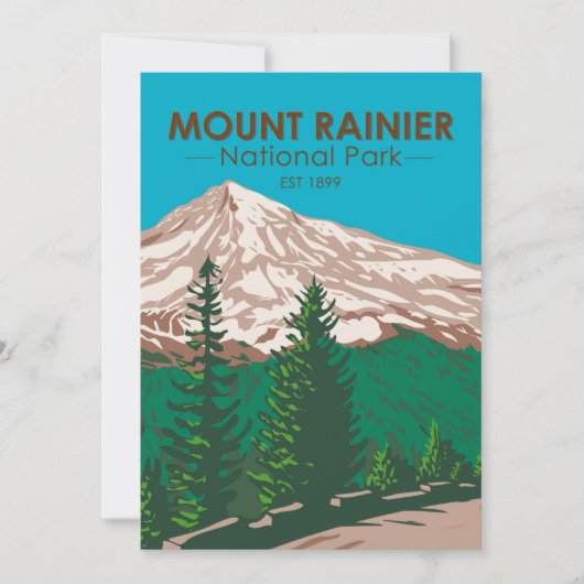 Mount Rainier National Park Washington  Feestdagenkaart (Voorkant)