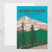 Mount Rainier National Park Washington  Feestdagenkaart (Voorkant / Achterkant)