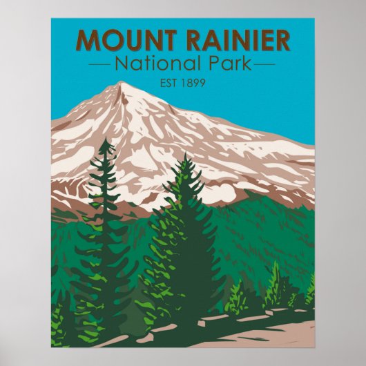 Mount Rainier National Park Washington  Poster (Voorkant)