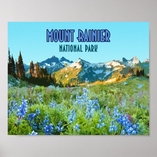 Mount Rainier National Park Washington  Poster (Voorkant)