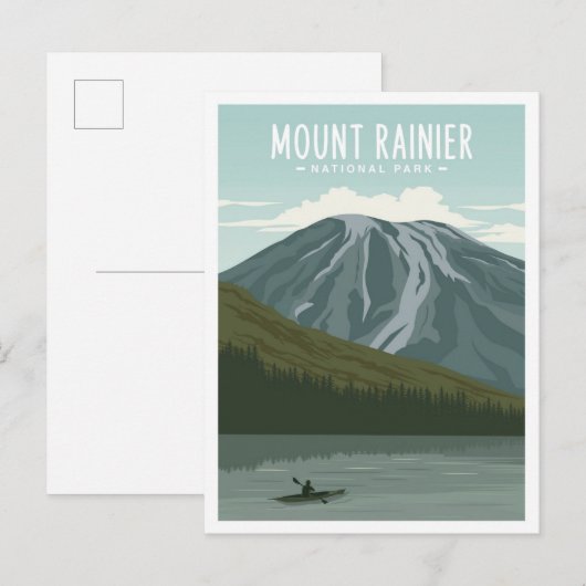 Mount Rainier National Park Washington Travel Briefkaart (Voorkant / Achterkant)