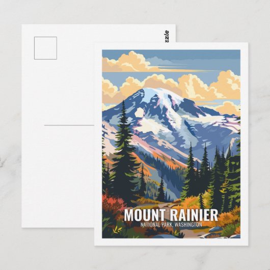 Mount Rainier National Park Washington USA Briefkaart (Voorkant / Achterkant)