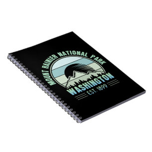 Mount Rainier National Park Washington USA Retro Notitieboek