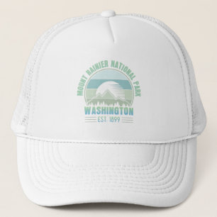Mount Rainier National Park Washington USA Retro Trucker Pet