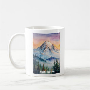 Mount Rainier National Park Waterverf schilderij Koffiemok