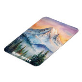 Mount Rainier National Park Waterverf schilderij Magneet (Linkerzijde)