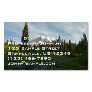Mount Rainier Ochtendlicht Magnetisch Visitekaartje