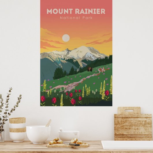 Mount Rainier Poster (Keuken)