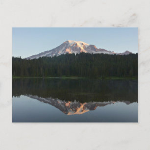 Mount Rainier Reflecteerde Sunrise I Briefkaart