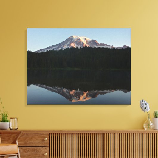 Mount Rainier Reflecteerde Sunrise I Canvas Afdruk (Insitu (Woonkamer))