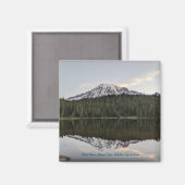 Mount Rainier: Reflection Lake bij Sunrise Magnet Magneet (Voorkant / Achterkant)