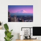 Mount Rainier Seattle Poster (Thuiskantoor)