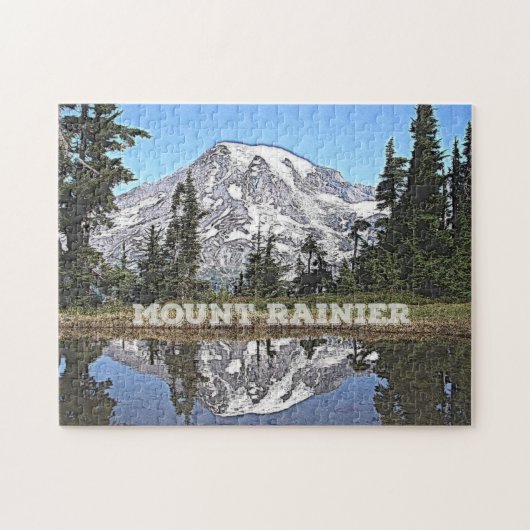 Mount Rainier - staat Washington Legpuzzel (Horizontaal)