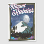 Mount Rainier vakantieposter. (Voorkant)