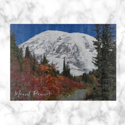 Mount Rainier Wandelpad Herfst Kleur Snijplank