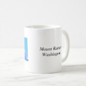 Mount Rainier Washington Mug - version couleur (Devant droit)
