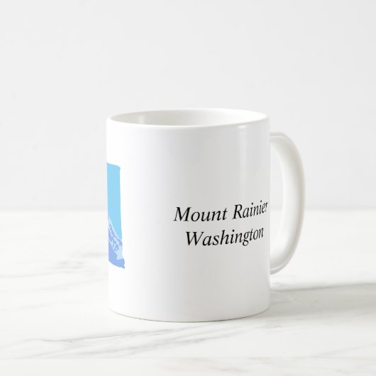 Mount Rainier Washington Mug - version couleur (Devant droit)