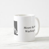 Mount Rainier Washington Mug - version noire (Devant droit)