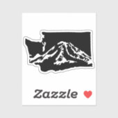 Mount Rainier Washington Sticker (Vel)