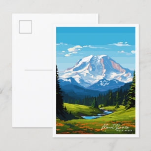 Mount Rainier Washington Verenigde Staten vintage Briefkaart