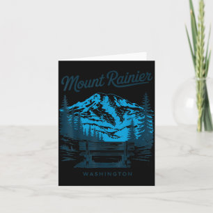 Mount Rainier Washington Vintage Reis Scenisch Kaart