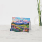 Mount Rainier Waterverf Stationery Kaart (Voorkant)
