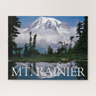 Mount Rainier Weerspiegeling in een bergvijver Legpuzzel