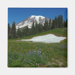 Mount Rainier, Wilde Bloemen en Sneeuw Magneet