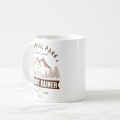 Mount Rainier Wilderness Deer Graphic Koffiemok (Voorkant links)
