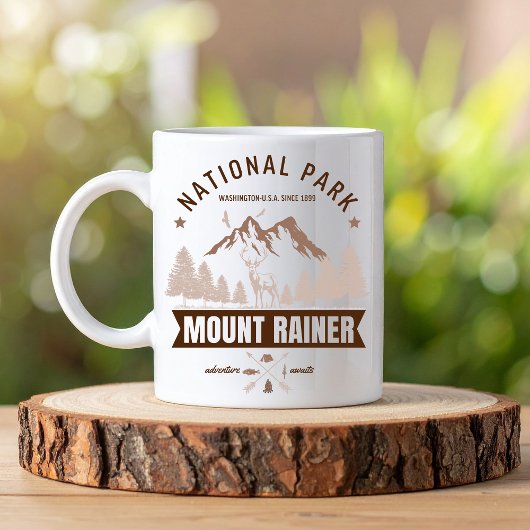 Mount Rainier Wilderness Deer Graphic Koffiemok