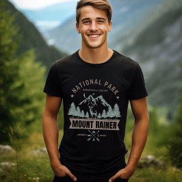 Mount Rainier Wilderness Deer Graphic  T-shirt