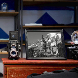 Mount Rainier Zwart-wit Foto Afdruk