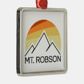Mount Robson Retro Metalen Ornament (Rechts)