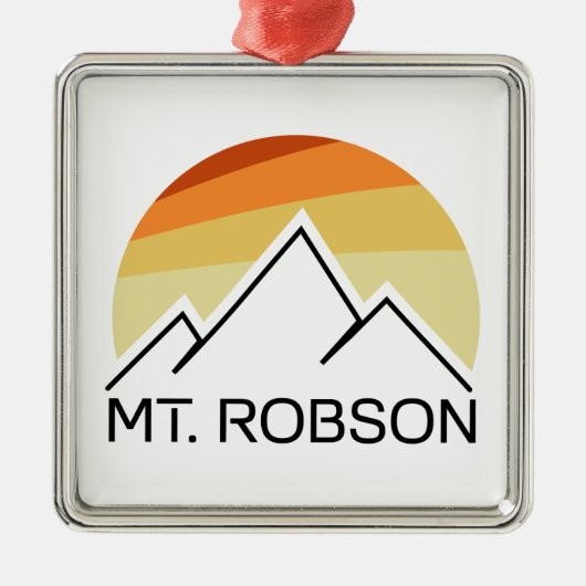 Mount Robson Retro Metalen Ornament (Voorkant)