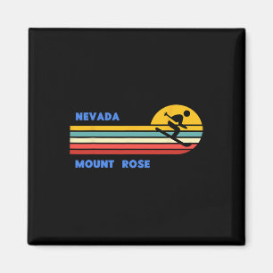 Mount Rose Tahoe Nevada Skien Skiloper Ski Retro Z Magneet