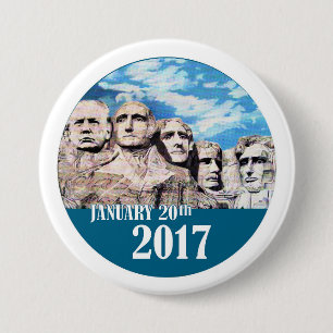 Mount Rushmore, 20 januari 2017 Ronde Button 7,6 Cm