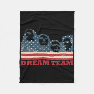 Mount Rushmore Droom Team Patriottische Usa Vlag A Fleece Deken
