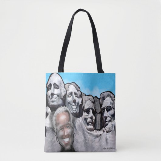 Mount Rushmore met Biden Canvas tas (Voorkant)