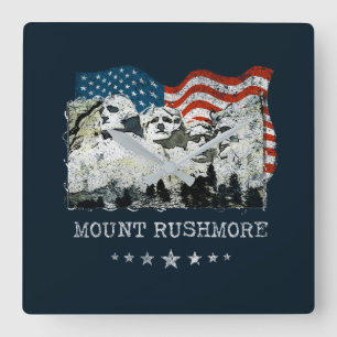Mount Rushmore Monument Souvenir Gifts USA Vierkante Klok