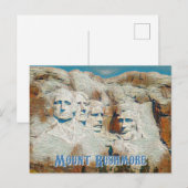 Mount Rushmore National Memorial gestileerd Briefkaart (Voorkant / Achterkant)