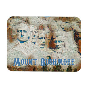 Mount Rushmore National Memorial gestileerd Magneet