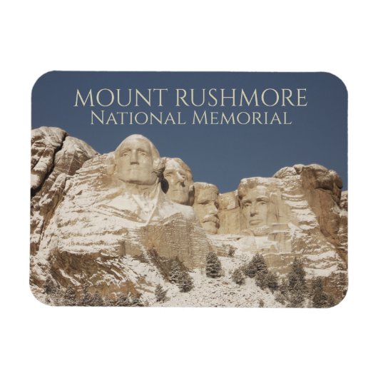 Mount Rushmore National Memorial, Winter Snow Magneet (Horizontaal)