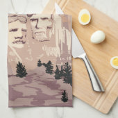 Mount Rushmore National Monument South Dakota Theedoek (Quarter Fold)