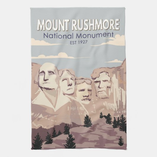 Mount Rushmore National Monument South Dakota Theedoek (Verticaal)