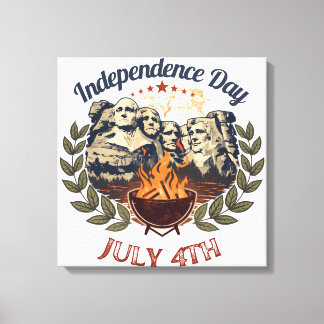 Mount Rushmore Onafhankelijkheidsdag Canvas Afdruk