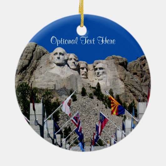Mount Rushmore Photo Souvenir Keramisch Ornament (Achterkant)