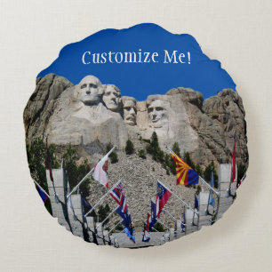Mount Rushmore Photo Souvenir Rond Kussen