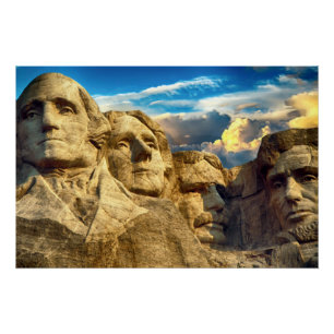 Mount Rushmore Presidential Memorial Perfect Poster