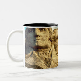 Mount Rushmore Presidential Memorial Tweekleurige Koffiemok
